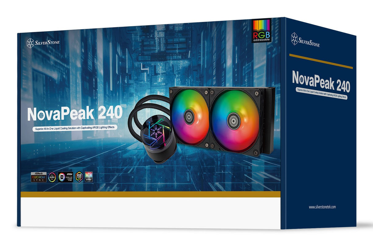 Silverstone Novapeak 240 Argb 240mm, Refrigeración Por Agua Negro Sst-Np240-Argb