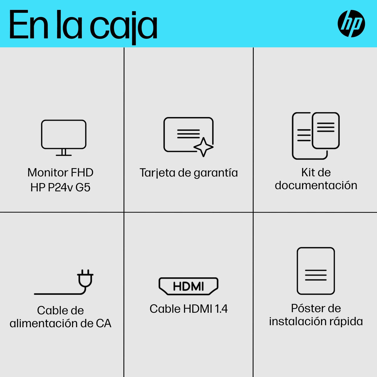EAN 0196548130177 - HP P24v G5 FHD Monitor pantalla para PC 60,5 cm (23.8") 1920 x 1080 Pixeles Full HD LCD Negro imagen 12