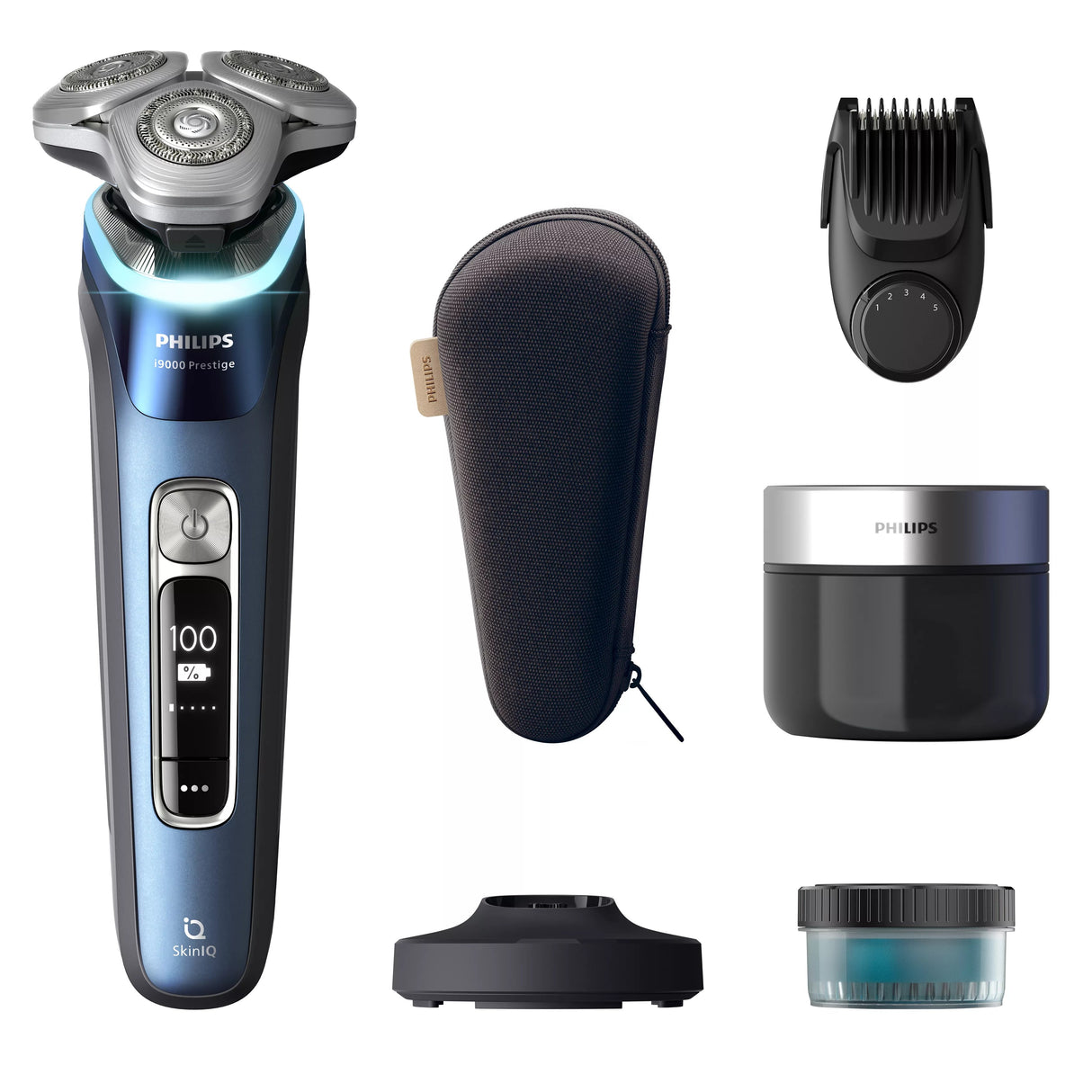 EAN 8720689030120 - Philips XP9201/33 afeitadora Máquina de afeitar de rotación Recortadora Azul imagen 1