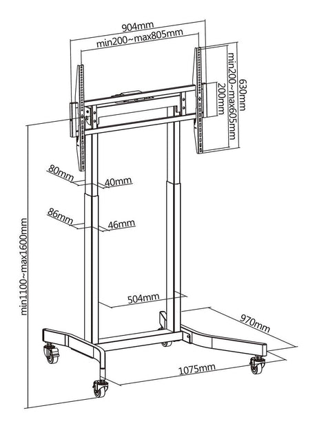 EAN 8435739901779 - AISENS FTF100E-271 soporte para TV 2,54 m (100") imagen 6