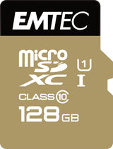 Emtec Micro Sd 128gb Sdxc U1 Cl10 Gold + Ecmsdm128gxc10gp
