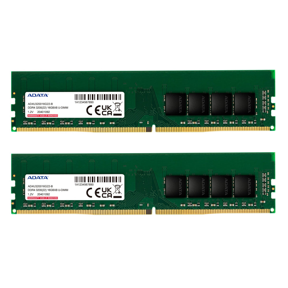 EAN 4711085933508 - ADATA AD4U320016G22-DTGN módulo de memoria 32 GB 2 x 16 GB DDR4 288-pin DIMM imagen 1