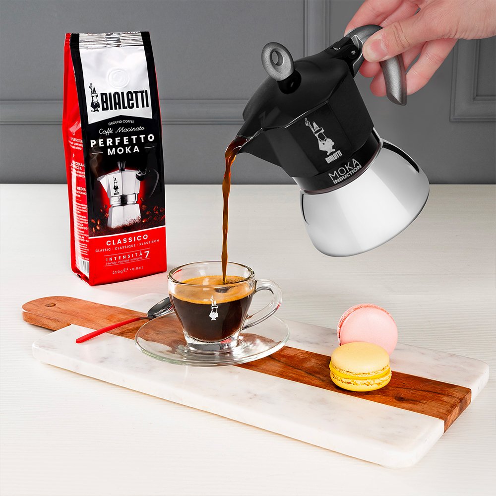 EAN 8006363029094 - Bialetti Moka Induktion Cafetera italiana 0,28 L Negro, Plata imagen 2