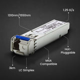 Extralink Sfp 1.25g  Sfp Wdm Módulo  1,25gbps, 1310/1550nm, Single Mode, 3km, Lc, Dom, Pair