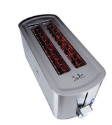 Tostadora De Pan Jata Tt1046 1400w Cuerpo Acero Inox 2 Ranuras 255*40mm 5 Posiciones Tostado Pulsador Parada Voluntaria