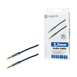 Logilink - Audio Cable 3.5 Stereo M/M, 0.50 M, Blue