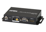 Conversor De Hdmi A Vga, Aten Vc812, Con Escalador, Fullhd (Hasta 1.080p), Compatible Con 16:9 Y 4:3, Negro
