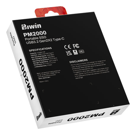 EAN 6955914623637 - Biwin PM2000 512 GB USB Tipo C USB 3.2 Gen 2x2 Blanco imagen 16