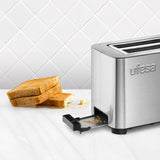 Tostadora Ufesa 71305542 Duo Delux Con 2 Ranuras 850w Inox/Negro