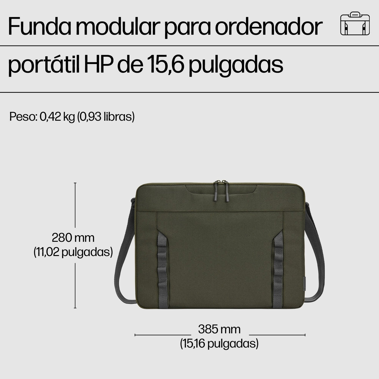 Funda Hp Modular Para Ordenador Portátil De 15,6 Pulgadas