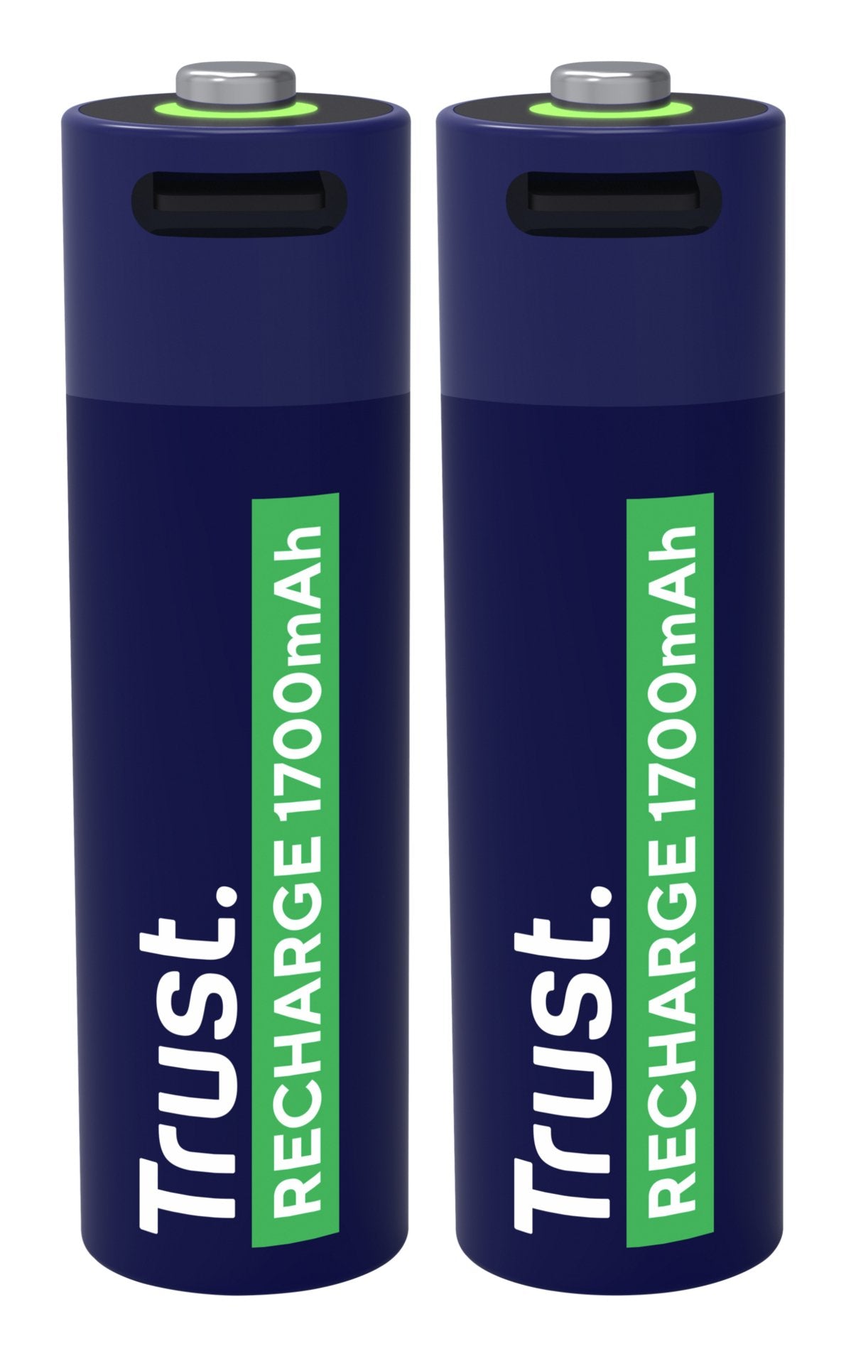 Pila Ecargable Trust Usb-C Aa 1700 Mah Pack De Dos Unidades 25584