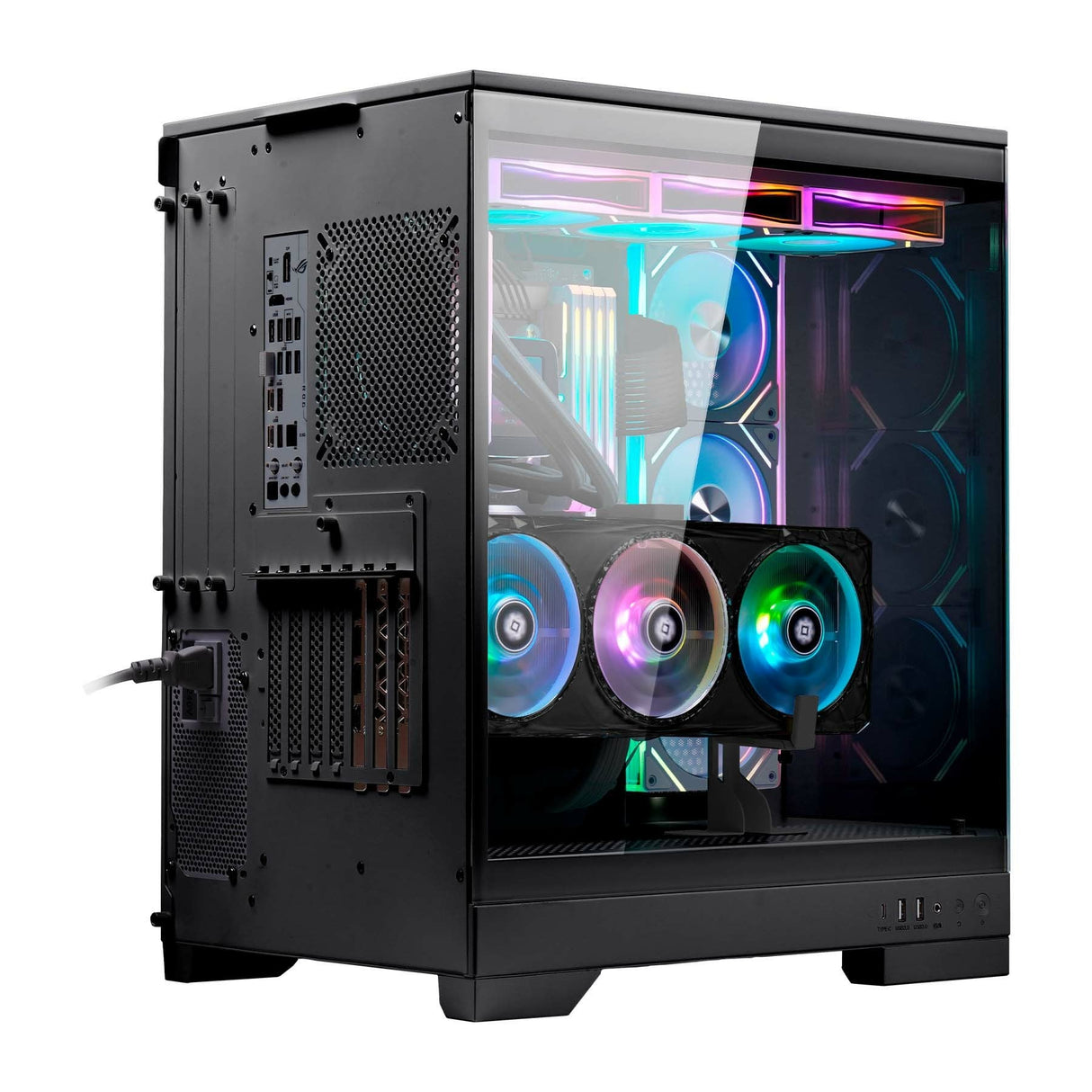 Caja Pc Abysm Danube Sava H600 Black  Torre E-Atx, Atx, Itx, Micro Atx - Lateral Y Frontal Cristal Templado - 3.5" Y 2.5" -