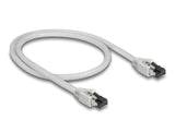 Cable De Red Delock Rj45 Cat.8.1 S/Ftp 0,5 M Bis 40 Gbps Gris