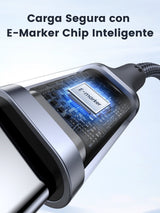 Ugreen 70427 Cable Usb 1 M Usb 2.0 Usb C Negro, Plata