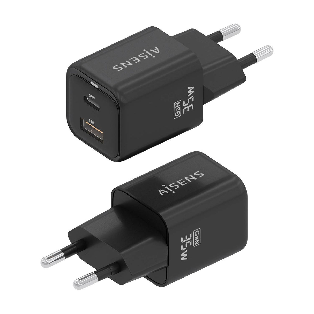 EAN 8435739900895 - AISENS ASCH-35W2P025-BK cargador de dispositivo móvil Universal Corriente alterna Carga rápida Interior imagen 3