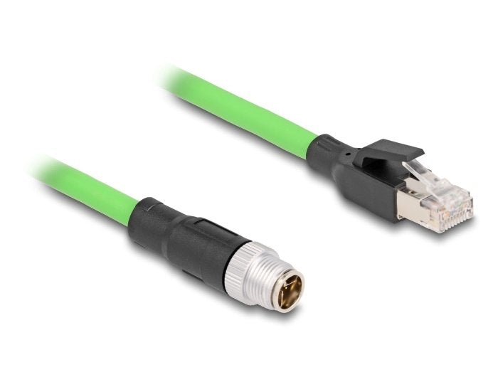 Delock 80441 Cable M12 Codificado X 8 Pin Macho A Rj45 Macho Pur (Tpu) 1 M