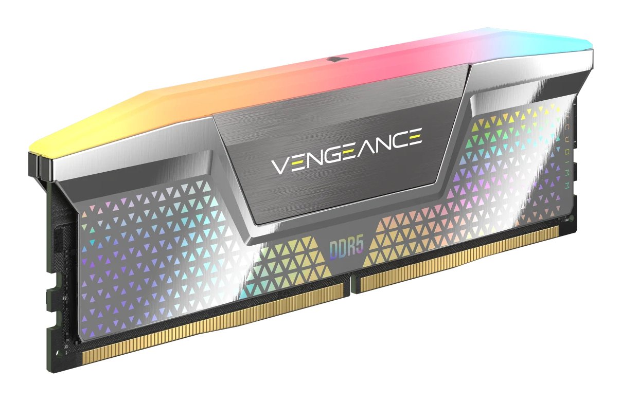 Memoria Corsair 48 Gb Ddr5-8000 2x 24 Gb  Plateada, Cmhc48gx5m2x8000c38, Vengeance Rgb, Intel Xmp Cmhc48gx5m2x8000c38