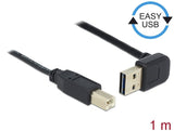 Delock Cable Easy-Usb 2.0 Typ-A Stecker Gewinkelt Oben   Unten > Usb 2.0 Typ-B Stecker 1 M