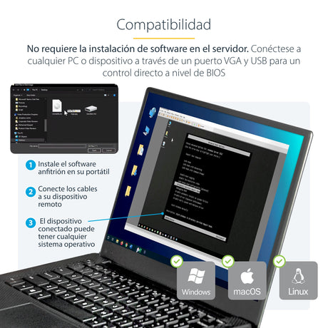 EAN 0065030835312 - StarTech.com NOTECONS01 cable para video, teclado y ratón (kvm) Negro imagen 11