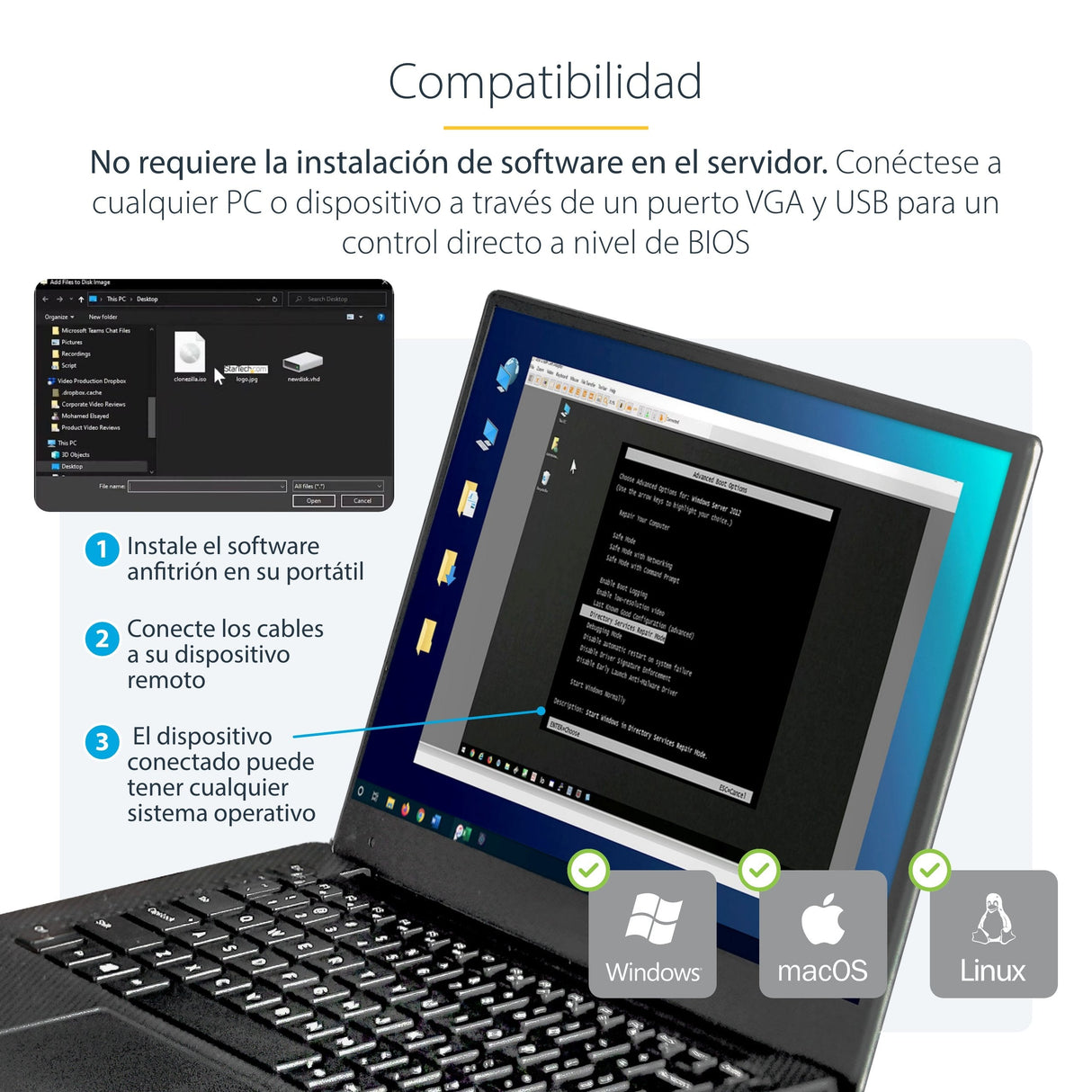 Startech Adaptador Crash Cart Conector Usb Kvm Ord