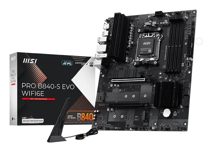 Placa  Base  Msi Pro B840-S Evo Wifi6e B840,Am5,Atx,Ddr5