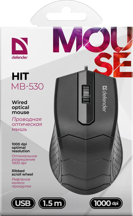 EAN 4714033525305 - Defender HIT MB-530 ratón Oficina Ambidextro USB tipo A Óptico 1000 DPI imagen 7