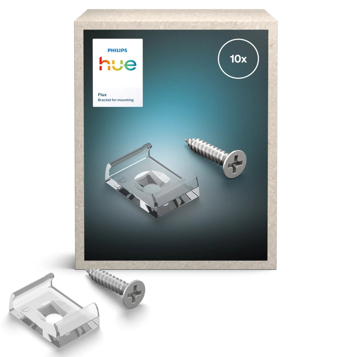 Philips Hue Flux Grad. Lightstr. Halterung Z. Schrauben 10 St.