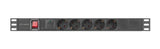 EAN 5901969441758 - Lanberg PDU-05F-0200-BK unidad de distribución de energía (PDU) 5 salidas AC 1U Negro imagen 2