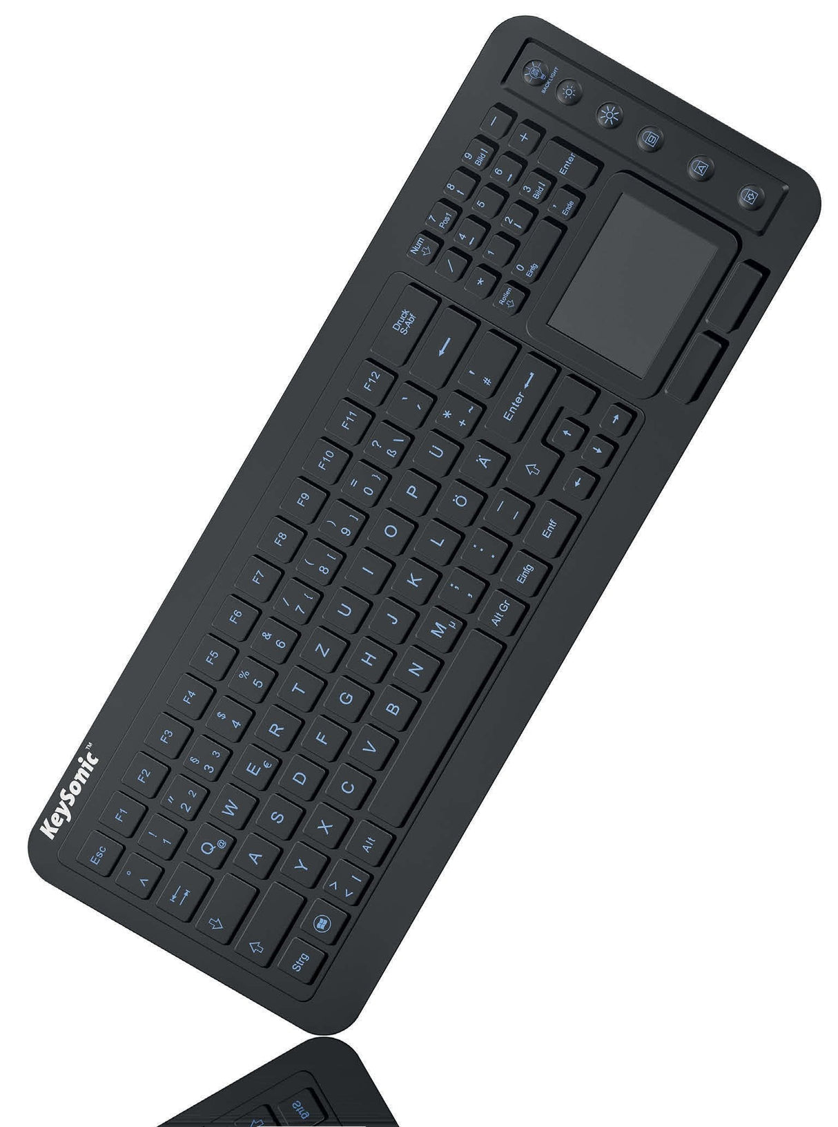 Teclado Alemán Keysonic Ksk-6231inel Usb Qwertz Negro