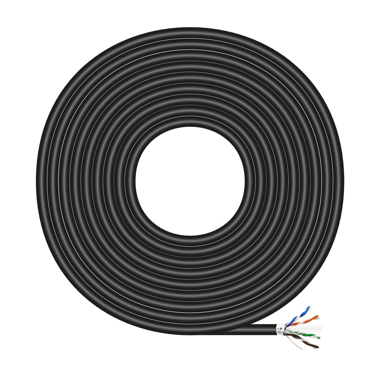 Aisens Bobina Cable Exterior Rj45 Cat.6 Ftp Rigido Awg24 - 305m - Negro