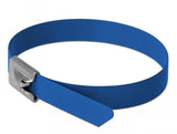 Delock Edelstahlcablebinder L 400 X B 7,9 Mm Blau 10 Stück