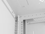 Lanberg Wall Mount Cabinet 19" 12u 600x450 Mesh Doora Grey Flat Pack