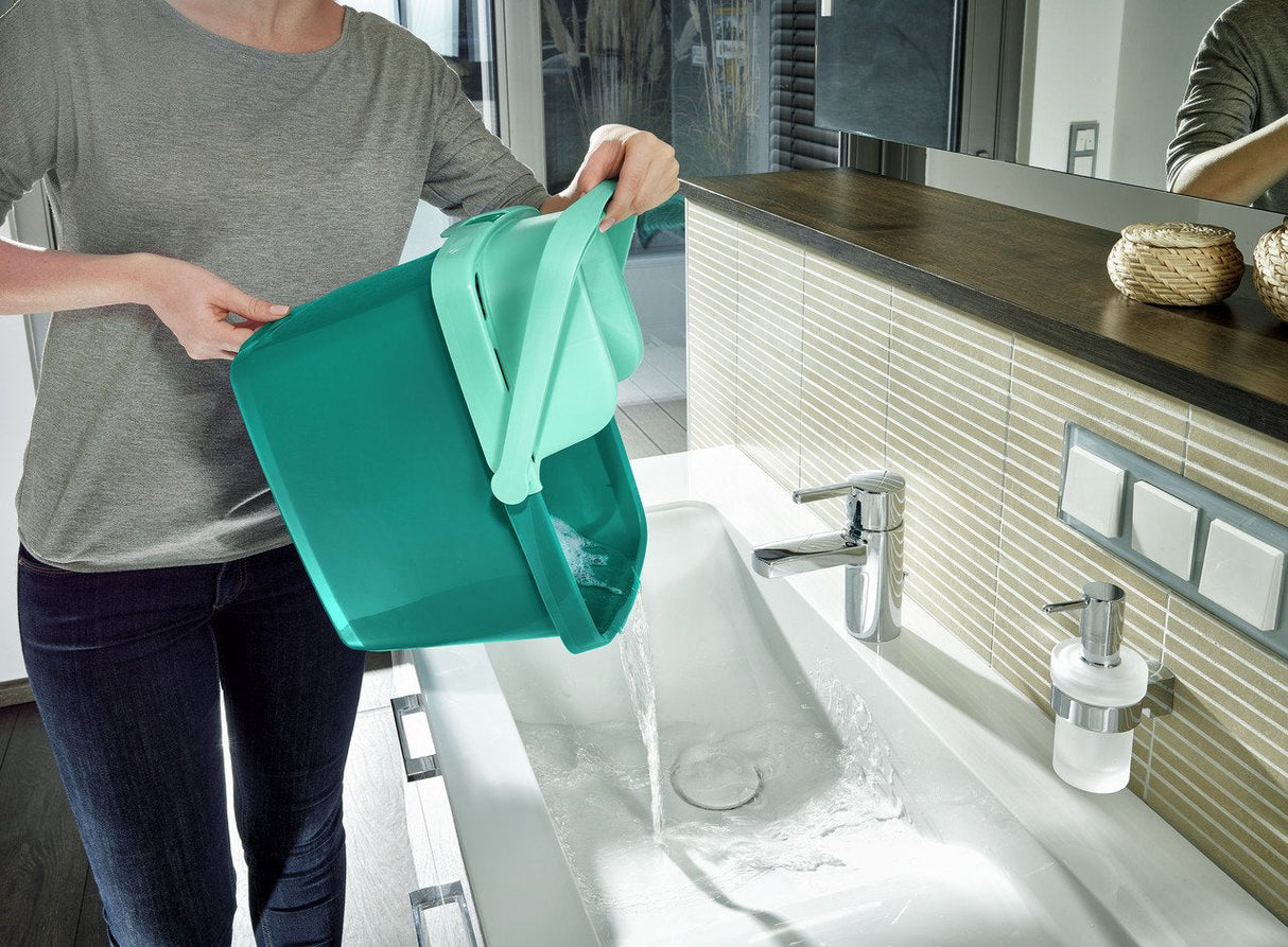 Leifheit 55360 Mopa, Fregona Y Cubo Tanque Individual Turquesa