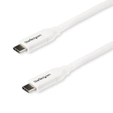 Startech Cable 2m Usb-C Pd De 5a Blanco Certified