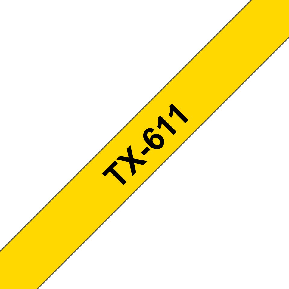 Brother Cinta Laminada Amarillo / Negro 6 Mm