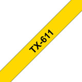 Brother Cinta Laminada Amarillo / Negro 6 Mm