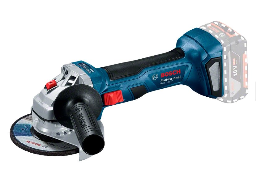 Amoladora Angular A Batería Bosch Gws 18v-7 Professional Solo 06019h9001