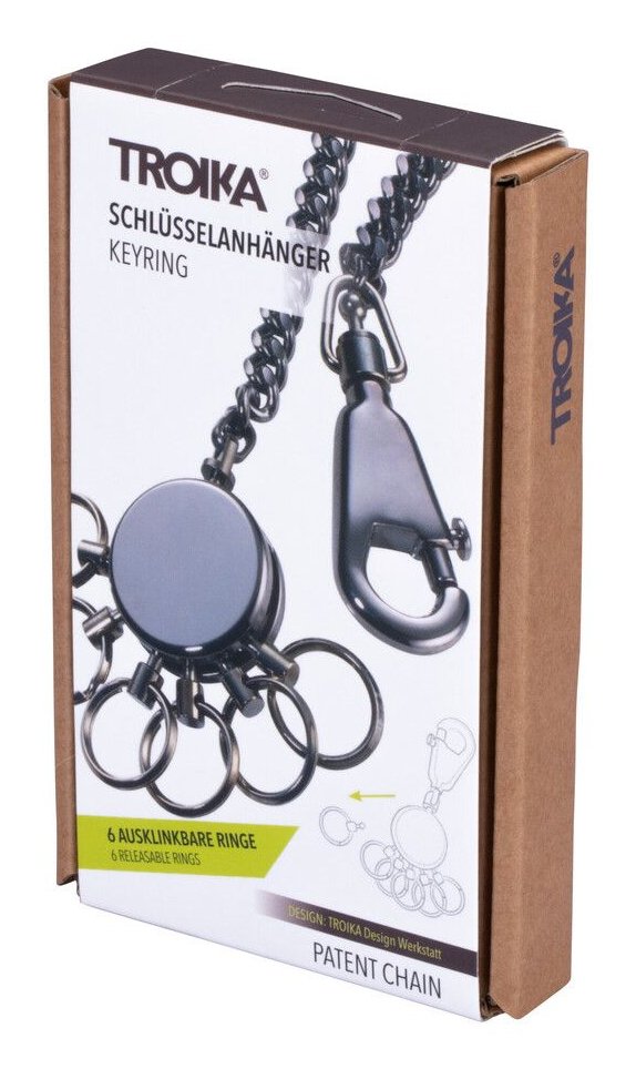 EAN 4024023270307 - TROIKA PATENT CHAIN Llavero de anilla Gris imagen 6