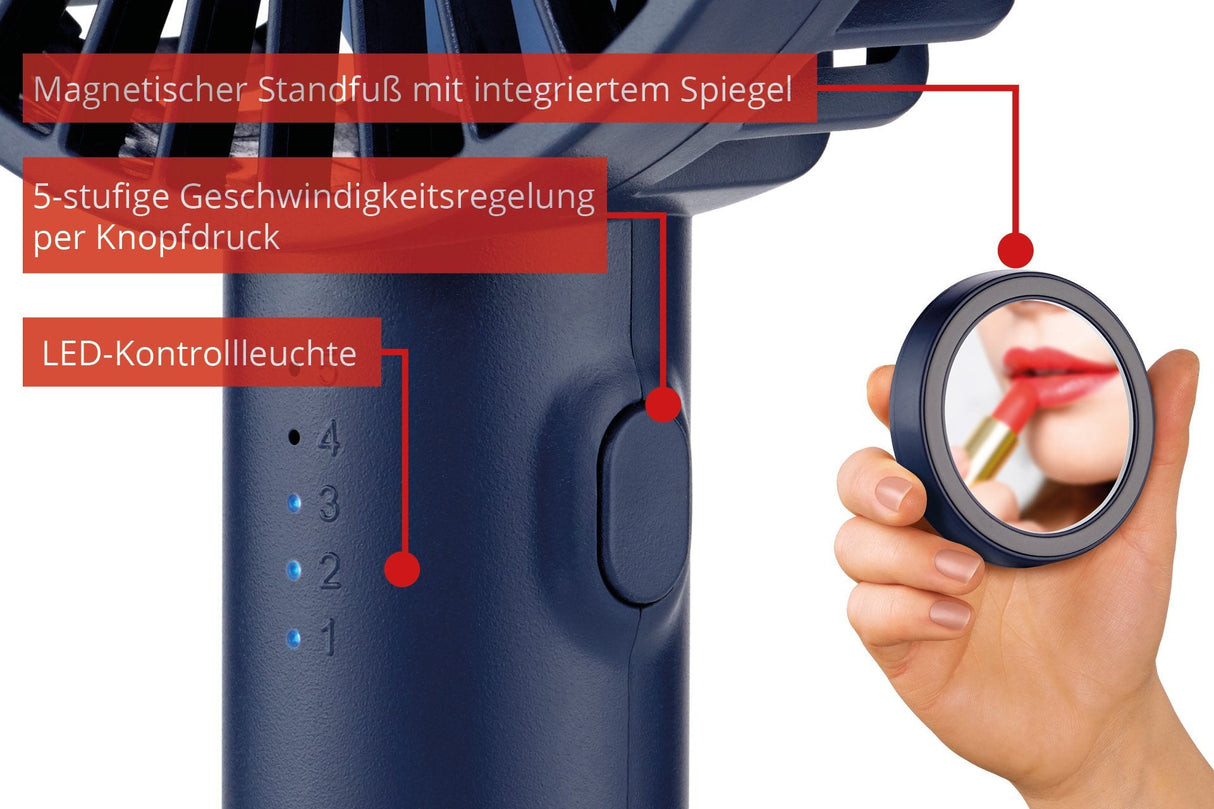 86628 Handventilator Breezy Ii Azul 4w 5 Geschwindigkeitsstufen Ø10cm