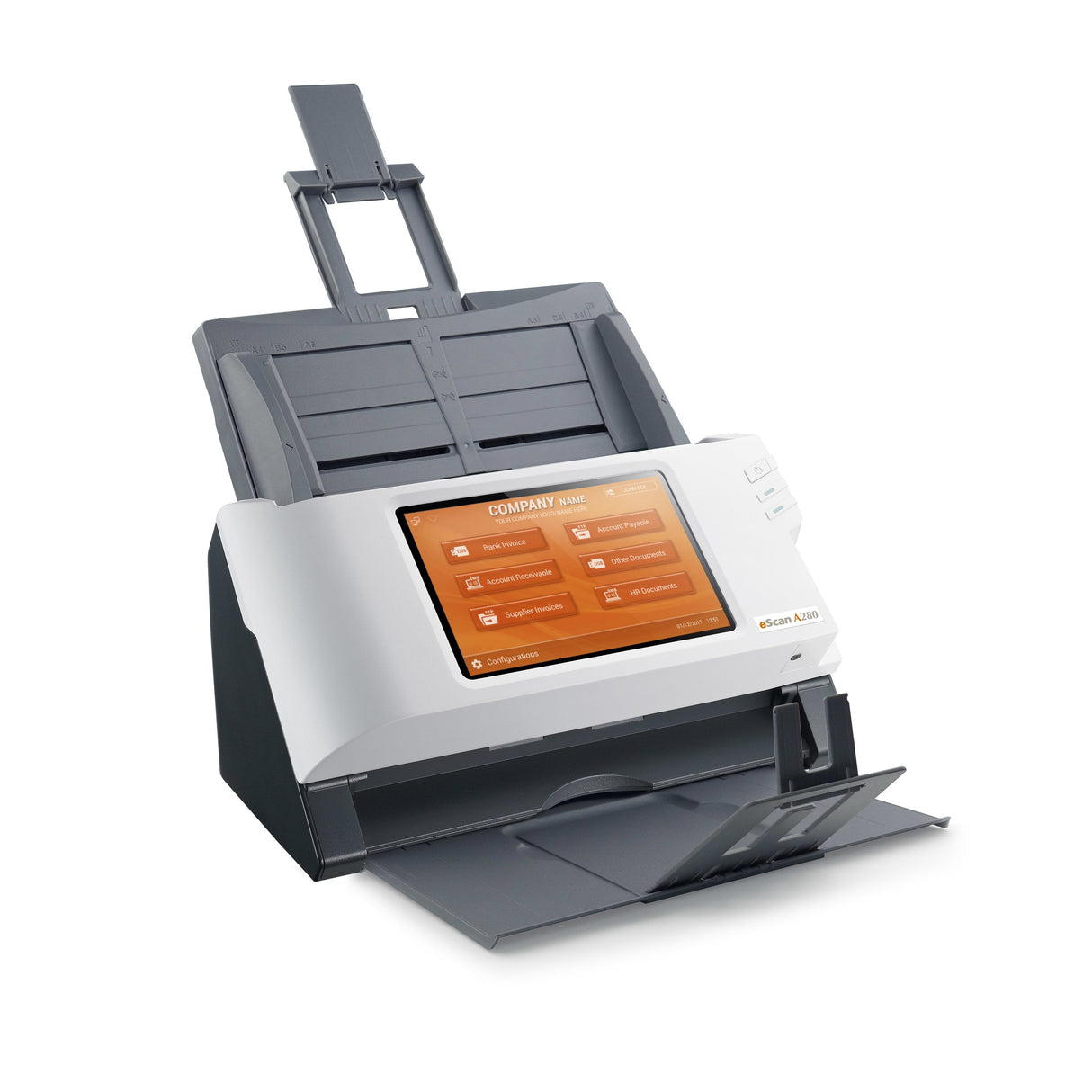 Plustek Escan A280 Enterprise 600 X 600 Dpi Escáner Con Alimentador Automático De Documentos (Adf) Negro, Blanco A4