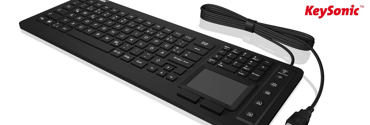 Teclado Alemán Keysonic Ksk-6231inel Usb Qwertz Negro