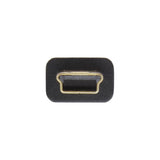 Inline Usb 2.0 Cable Plano Usb A Macho A Mini-B Macho 5 Pines Negro / Dorado 2m