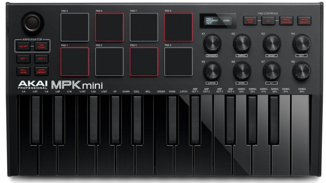 Akai Mpk Mini Mk3 Control Teclado Pad Controlador Midi Usb Negro