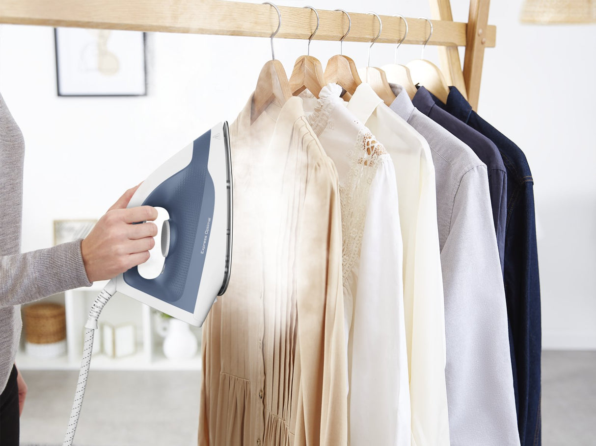 Tefal Express Optimal Sv4110 2200 W 1,2 L Ceramic Express Glide Azul, Blanco