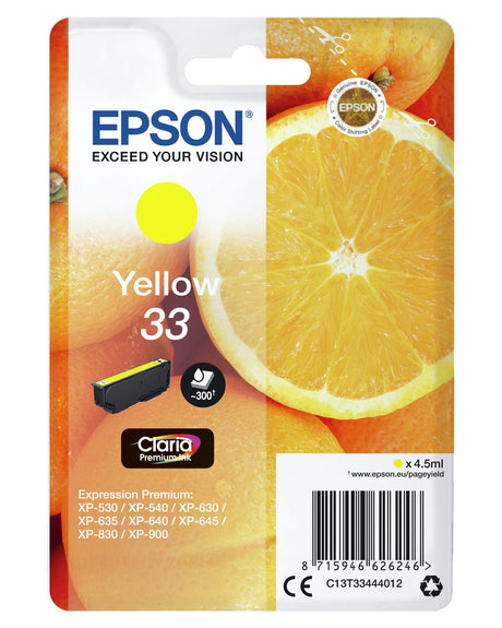 EAN 8715946626253 - Epson Oranges C13T33444022 cartucho de tinta 1 pieza(s) Original Amarillo imagen 2