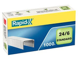 Pack De 20 Unidades Rapid Grapas 24/6 Confort - Hasta 20 Hojas - Caja De 1000 Grapas - Alambre Flexible
