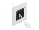 Delock Cablemanagement Abdeckblende 86 X 86 Mm Mit Schwarzen Bürstenstreifen