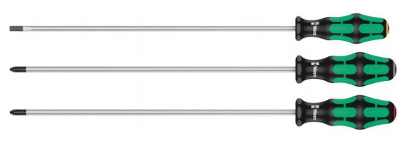 Juego De Destornilladores Wera 335/350/355/3 Kraftform Plus, Largo