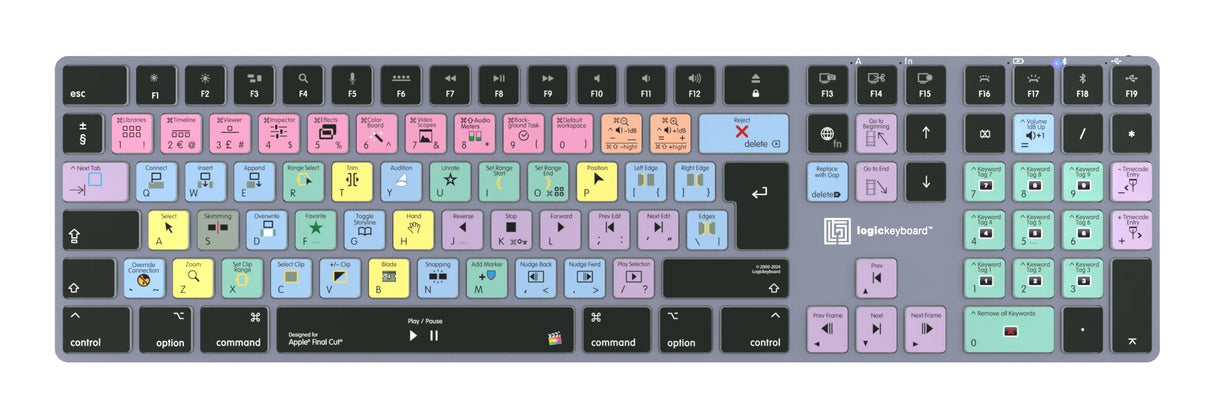 EAN 5707795022372 - Logickeyboard LKB-FCPX10-TM-UK teclado Oficina Bluetooth QWERTY Inglés Gris, Titanio imagen 2