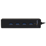 Startech Hub Usb 3.0 Super Speed Portatil 4 Puertos Negro St4300pbu3